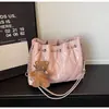Bolso Retro de un Solo Hombro para Debajo del Brazo Tendencia Primavera 2026 Nuevo de Gran Capacidad Moderno y Único Bolso de Cuerda Bolso Cruzado con Cadena