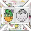 72 Pegatinas de dibujo para rompecabezas de cuentas de la Fiesta de Eggman, diseños lindos estilo píxel de dibujos animados, pegatinas de material para herramienta de cuentas