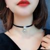 Gargantilla Brújula Coreana Collar Cadena para Clavícula de Mujer Cadena Corta Estilo Frío Cadena para el Cuello Retro Cibernético Cinturón Rojo para el Cuello Venta al por Mayor
