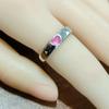 Anel de casal luminoso de epóxi japonês e coreano de mente única, anel aberto simples para homens e mulheres, presente para namorada