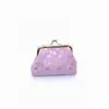 Porta-moedas fofo mini bolsa com fivela bolsa criativa com clipe tamanho pequeno bolsa de mão feminina tecido bronzeamento borboleta bolsa