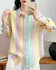 Cardigan de Ramio Puro con Estampado Digital para Mujer, Manga Larga, Talla Grande, Estilo Holgado y Delgado, Novedad Otoño 2026