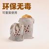 Bolsas de Lino con Cordón para Pan, Hechas en Fábrica, Reutilizables, Ecológicas, Hechas de Lino, Almacenamiento Transfronterizo, De Venta Caliente