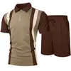 Camisa polo de verano para hombre con cremallera, corte ajustado de manga corta, transpirable y casual, con diseño de cuello camisero, atuendo estilo callejero