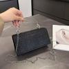 Nova bolsa clutch para comércio exterior internacional, bolsa transversal para jantar, bolsa com strass, bolsa prateada, bolsa de noite de celebridade, toda cravejada de diamantes.