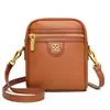 2022 Nuevo Bolso de Teléfono Móvil de Piel de Vaca de Capa Superior de Nicho para Mujer Bolso Cruzado Pequeño Casual de Cuero Genuino para Mujer Billetera Multifuncional