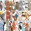 30 Marcapáginas de Dibujos Animados, Lindos Retro Simples Estilo Cuaderno de Notas Materiales Artísticos Creativos, Colección de Tarjetas Marcapáginas de Papel para Lectura