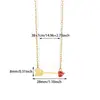 Collar Transfronterizo Nuevo de Acero Inoxidable con Doce Piedras de Nacimiento ins12 Piedra de Nacimiento Colgante de Corazón Perforado con Flecha Dorada de 18K