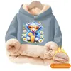 Sudeste Asiático Outono e Primavera Tamanho Grande Modelagem Solta Casual Composto de Algodão Lã de Cordeiro Forrado com Fleece Moletom com Capuz Sem Bolsos