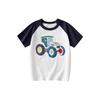 Camiseta de Manga Corta con Cuello Redondo para Niños 2025 Verano Nuevo Estilo Niños y Niñas Camiseta Estampada con Dibujos Animados Tops para Niños Ropa para Niños Camiseta