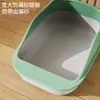 Bandeja de Gato Abierta Tamaño Extra Grande Totalmente Semi-cerrada Inodoro para Gato Anti-arena Pequeña y Mediana Bandeja de Arena para Gatito Suministros para Gatos