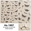 Redanco5D Relieve Ins Celebridad de Internet Dibujos Animados Pegatinas para Uñas Transparente Lazo Calcomanías Tridimensionales para Uñas He1807
