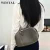 Nova Bolsa de Ombro Feminina em Couro Genuíno, Couro Bovino Natural de Primeira Camada, Bolsa Almofada de Alto Padrão, Bolsa Grande para o Dia a Dia Feminina