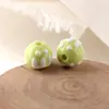 Moda aceite gota pintado a mano letra M frijol graffiti 16MM agujero recto cuentas redondas pulsera de cuentas DIY accesorios para cadena de teléfono móvil