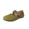 Zapatos planos casuales de verano 2026, estilo coreano retro, punta redonda, tira plana, cómodos, versátiles, para mujer
