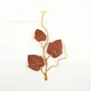 Artículo de Comercio Exterior de Alta Venta: Vid de 3 Ramas Estampada de Imitación Seda con Hojas, Corona de Vid para Manualidades, Decoración Navideña, Hojas Verdes para Bodas