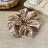 Scrunchie Simples Preto Fosco com Bolinhas Brancas, Novo Elástico para Coque Estilo Francês Coreano Retrô, Cordão de Cabelo Versátil para Mulheres