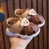 Sandalias Infantiles Verano Niños Pequeños Punta Abierta Zapatos para Caminar Suela Suave Antideslizantes Plástico Niñas Bebé Sandalias para Bebé