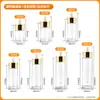Botella cuentagotas de vidrio ámbar transparente para aceites esenciales, 30 ml/50 ml, botella dispensadora de sérum cosmético, botella cuentagotas de vidrio
