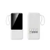 Carregador portátil mini 20000 mAh com display digital, carregamento rápido com cabo, direto da fábrica, atacado