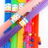 Tubo Plegable de Estrella, Botella de Deseos de Estrella Luminosa, Popote de Origami, Estrella de Cinco Puntas Hecha a Mano para Niños, Estrella de la Suerte, Tubo Suave Plegable de Plástico