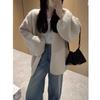 Chaqueta Suéter Relajada Estilo Coreano para Mujer Primavera 2025 Retro Nuevo Top de Gama Alta Estilo Perezoso Cardigan Tejido Tendencia