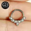 Novo Piercing de Nariz Fechado F136 de Titânio da Amazon com Zircônia e Diamante Estilo Europeu e Americano Joia para Nariz