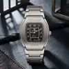 Reloj de barril nuevo de gran venta transfronteriza para hombre, reloj de cuarzo con correa de acero casual de negocios de aleación de titanio, fabricante de relojes para hombre