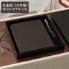 Diario Patrón Lichi A5, Libro de Cuadrícula, Libro de Cuero Suave, Libro de Cuero, Libreta de Mano de Aspecto Elevado y Exquisito
