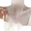 Collar de borla de mariposa de plata de ley 999 con circonita microincrustada, cadena para la clavícula, accesorio moderno y versátil, regalo para novia