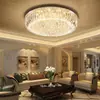 Lámpara de Cristal de Lujo Ligero, Lámpara de Sala de Estar, Lámpara de Techo LED Postmoderna, Lámpara Sencilla para Dormitorio de Restaurante, Iluminación Redonda Estilo Europeo