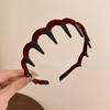 2026 Nuevo Estilo Tela Terciopelo Tejido Ola Diadema para Mujer, Diadema para Lavarse la Cara, Accesorio para el Cabello Esponjoso Vintage de Punta Alta