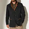 Nueva Chaqueta Retro de Moda Europea y Americana para Hombre de Primavera y Otoño, Chaqueta Casual para Hombre, Top de Costura de Contraste Lel Frock