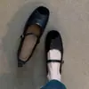 2026 Zapatos Planos Mary Jane Versátiles Estilo Ballet de Una Correa para Mujer Otoño Retro Francés Suela Suave Zapatos Bajos
