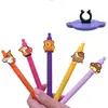 Novo Clip de Caneta de Plástico PVC de Outono para Ação de Graças Lápis Colorido Caneta Esferográfica Clip Decorativo de Desenho Fivela de Tampa de Caneta DIY
