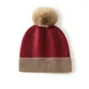 Chapéu de cashmere feminino para inverno, chapéu de tricô quente e à prova de frio, gorro de pompom liso para atividades ao ar livre, chapéu para clima frio, chapéu folgado