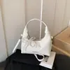 Bolsa de Mão Texturizada Estilo Dumpling Transfronteiriça da Moda para Mulheres, Novo Modelo de Verão 2026, Bolsa de Ombro Simples de Cor Sólida, Bolsa Transversal para o Dia a Dia
