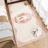 Alfombra de Cachemira de Dibujos Animados Niña Linda Dormitorio Felpa Manta de Noche de Alta Calidad Larga Resistente al Frío Resistente a la Suciedad Alfombra para Ventana Mirador