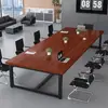 Mesa de Conferencias para Sala de Reuniones Estilo Minimalista Moderno Mesa de Entrenamiento Apilable Banco de Trabajo Mesa Larga Grande Escritorio de Oficina de Gama Alta