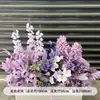 Arreglo de Piso para Boda Púrpura Romántico Banquete de Compromiso Diseño Salón de Bodas Escenario Guía de Camino Flor Decoración de Boda Arte Floral Artificial