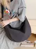 Bolsa de Nylon de Grande Capacidade Transfronteiriça para Mulheres Verão 2025 Nova Bolsa de Ombro Transversal Casual de Nicho Bolsa Dumpling para Trabalho