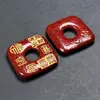Accesorios de Arena de Cristal de Cinabrio Crudo, Exámenes Imprescindibles, Todo Sale Bien, Atrae Riqueza y Tesoros, Cuatro Estaciones de Paz, Estampado en Oro al por Mayor