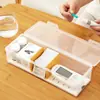 Outlet de Fábrica Caja de Almacenamiento para Glucómetro de Hospital Caja para Tiras Reactivas Caja de Manejo de Enfermería Conveniente para el Hogar con Compartimentos Gran Capacidad