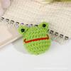 Linda cabeza de animal de dibujos animados hecha a mano de lana tejida a crochet diy cabeza de muñeca terminada llavero pasador diadema pequeños accesorios