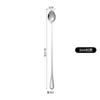 Colher de Bar de Aço Inoxidável 304 com Cabo Longo Colher de Bar de Duas Cabeças Colher Criativa Espiral para Mexer Colher de Bartending KTV Vara para Mexer