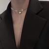 Super lindo e gorduroso! bm strass amor colar colar feminino nicho leve luxo de alta qualidade clavícula cadeia decoração gargantilha