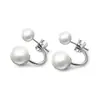 Pendientes de Moda de Perlas Ins con Forma de U de Doble Uso Redondos de Alto Brillo Joyería para Orejas Estilo Mismo que Revistas Pendientes de Perla al por Mayor