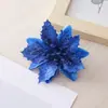 Flores Artificiales de Alta Gama Más Vendidas Transfronterizas, Flores Navideñas Doradas de Tres Capas Tridimensionales, Decoraciones para Árbol de Navidad, Decoraciones para Guirnaldas al por Mayor