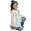 Jaqueta Infantil Outono 2026 Novo Estilo Jaqueta Corta-Vento Estilosa Infantil Estilo Primavera/Outono Feminino Blusa Floral Fashion