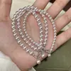 Pulseira de Pérolas com Diamantes Cintilantes de Luxo Leve Pérola Manta Introspecção Elegante Pulseira Shi Jiazhu Joias de Nicho de Alta Qualidade